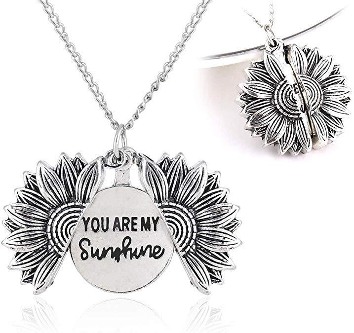 You Are My Sunshine Sunflower Necklace