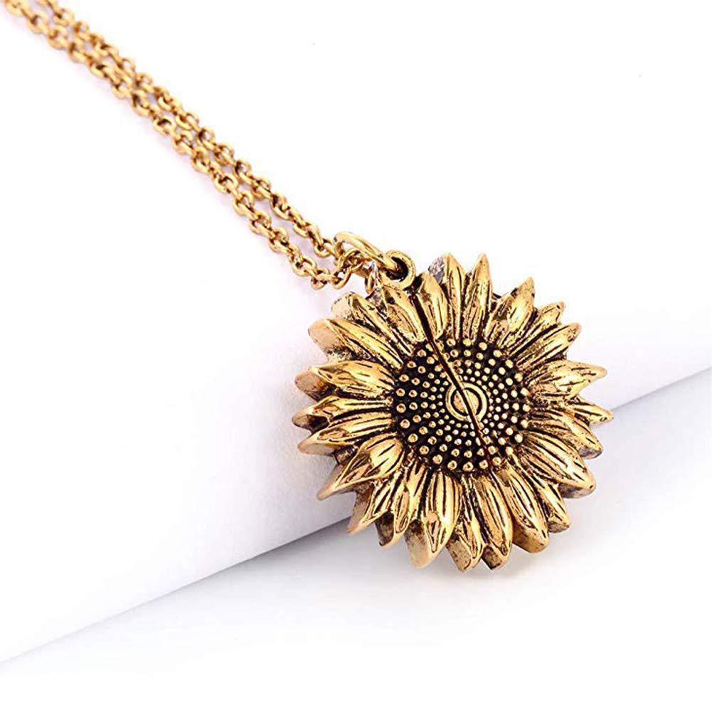 You Are My Sunshine Sunflower Necklace