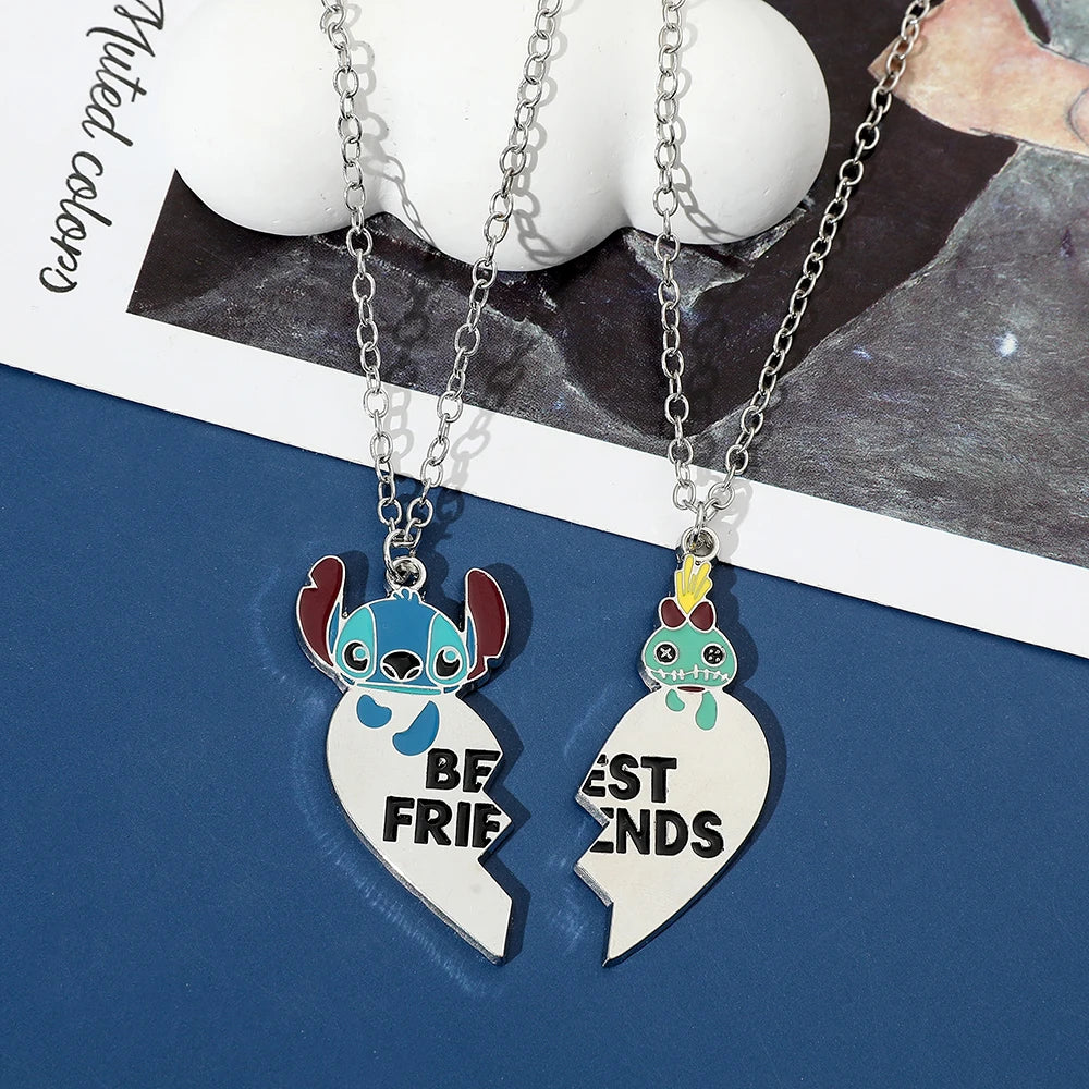 2pcs Stitch series couple pendant necklace