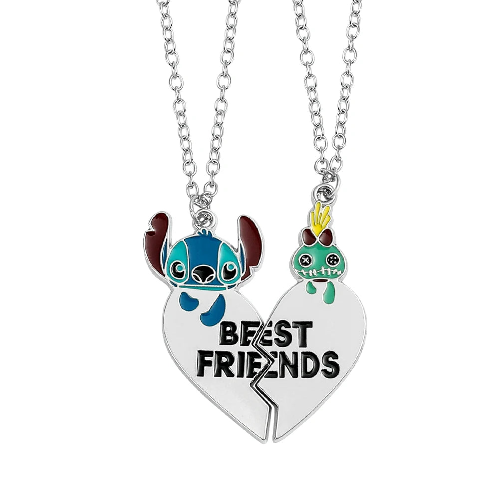 2pcs Stitch series couple pendant necklace