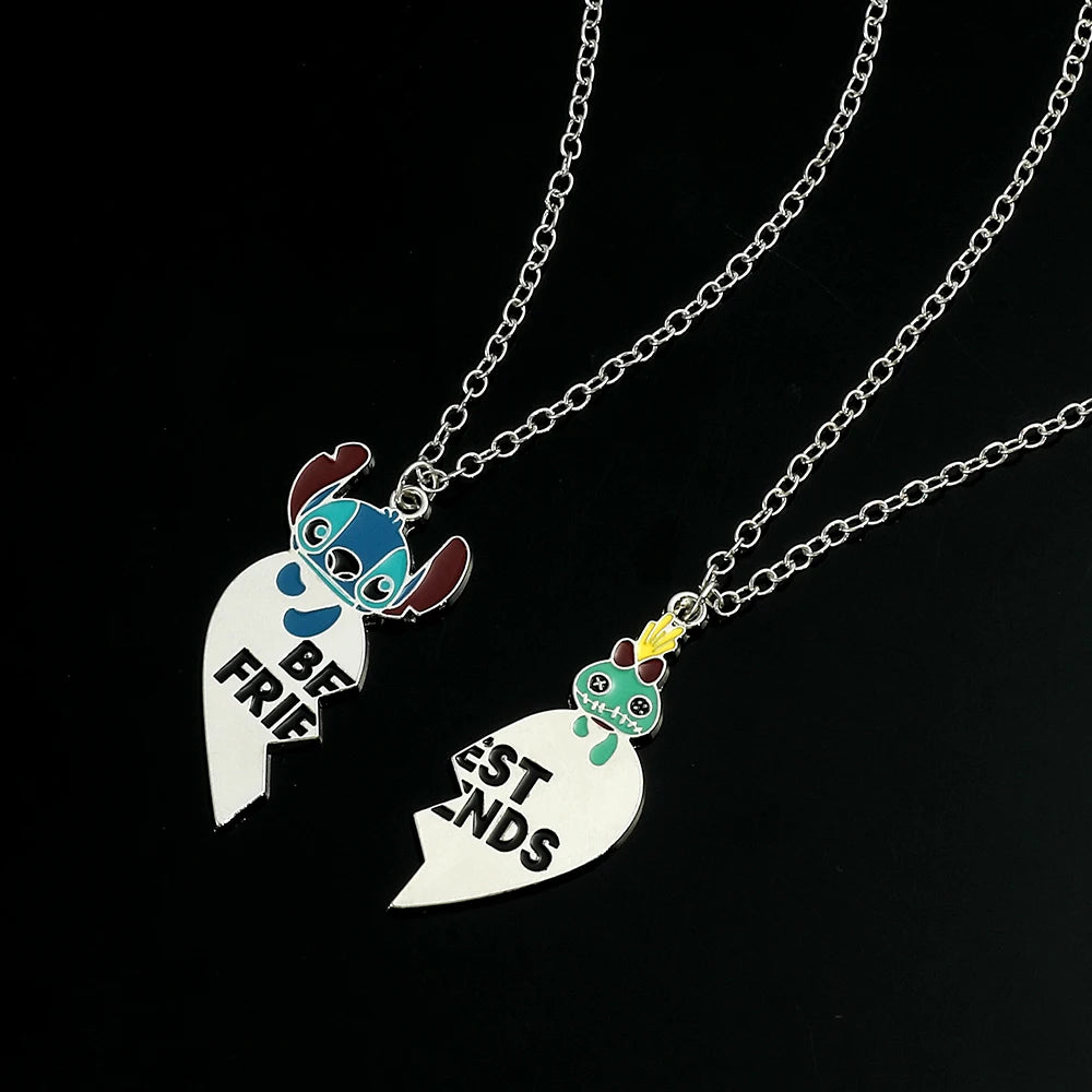 2pcs Stitch series couple pendant necklace