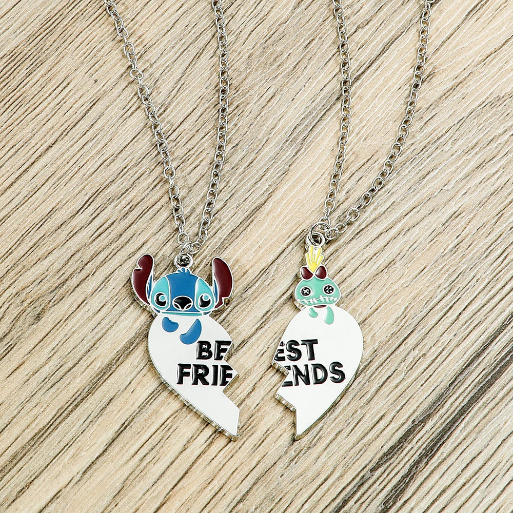 2pcs Stitch series couple pendant necklace