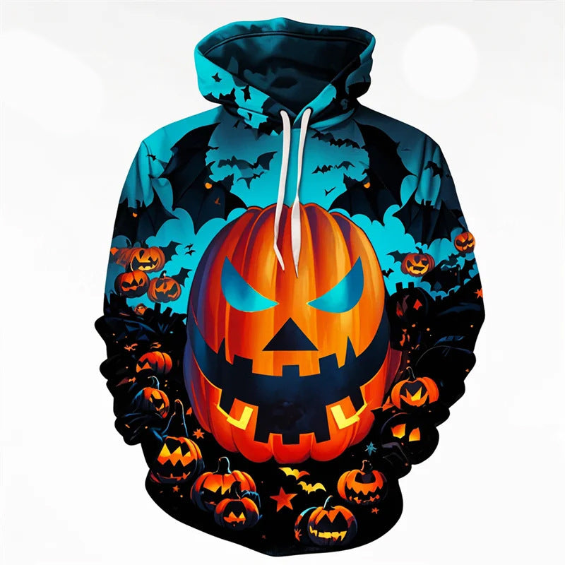 Halloween Horror Pumpkin Head 3D Hoodie