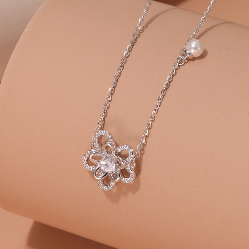 925 Sterling Silver SUNFLOWER Necklace